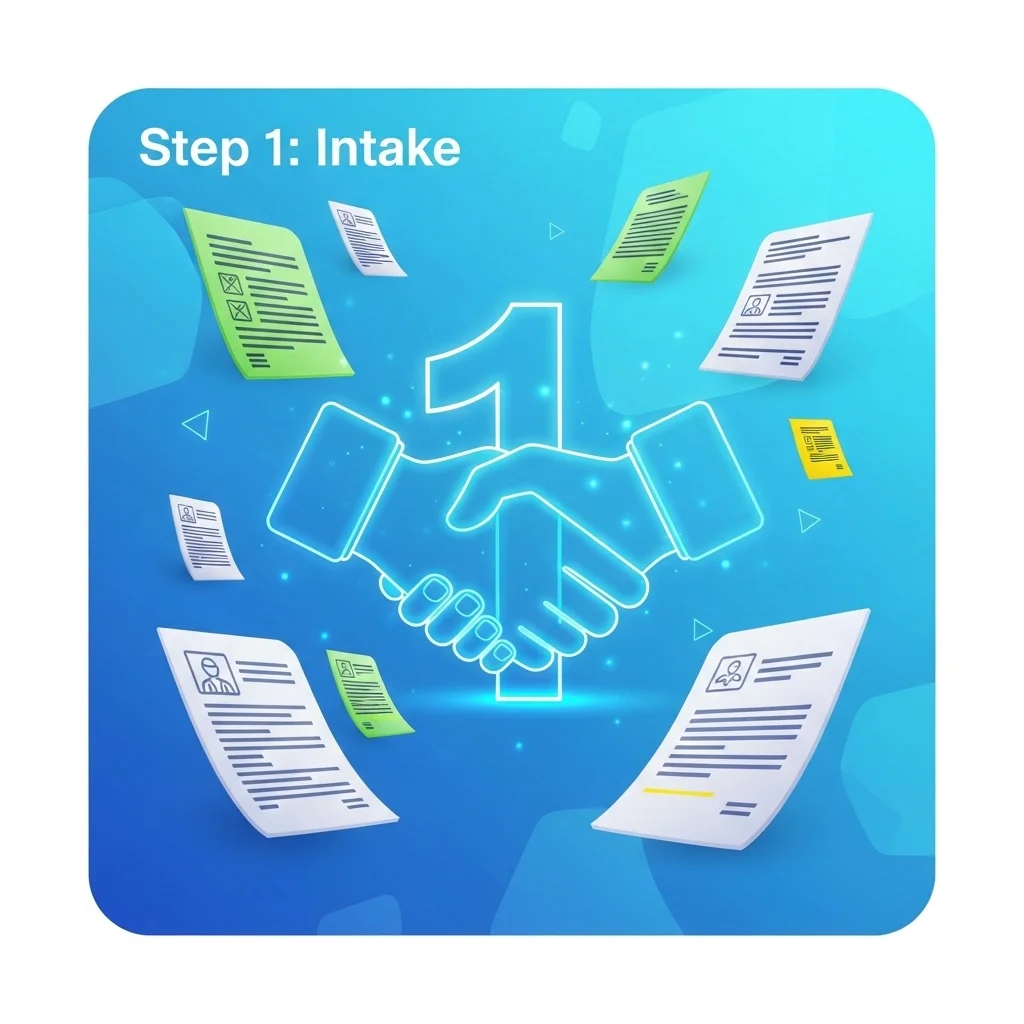 Stap 1 — Intake