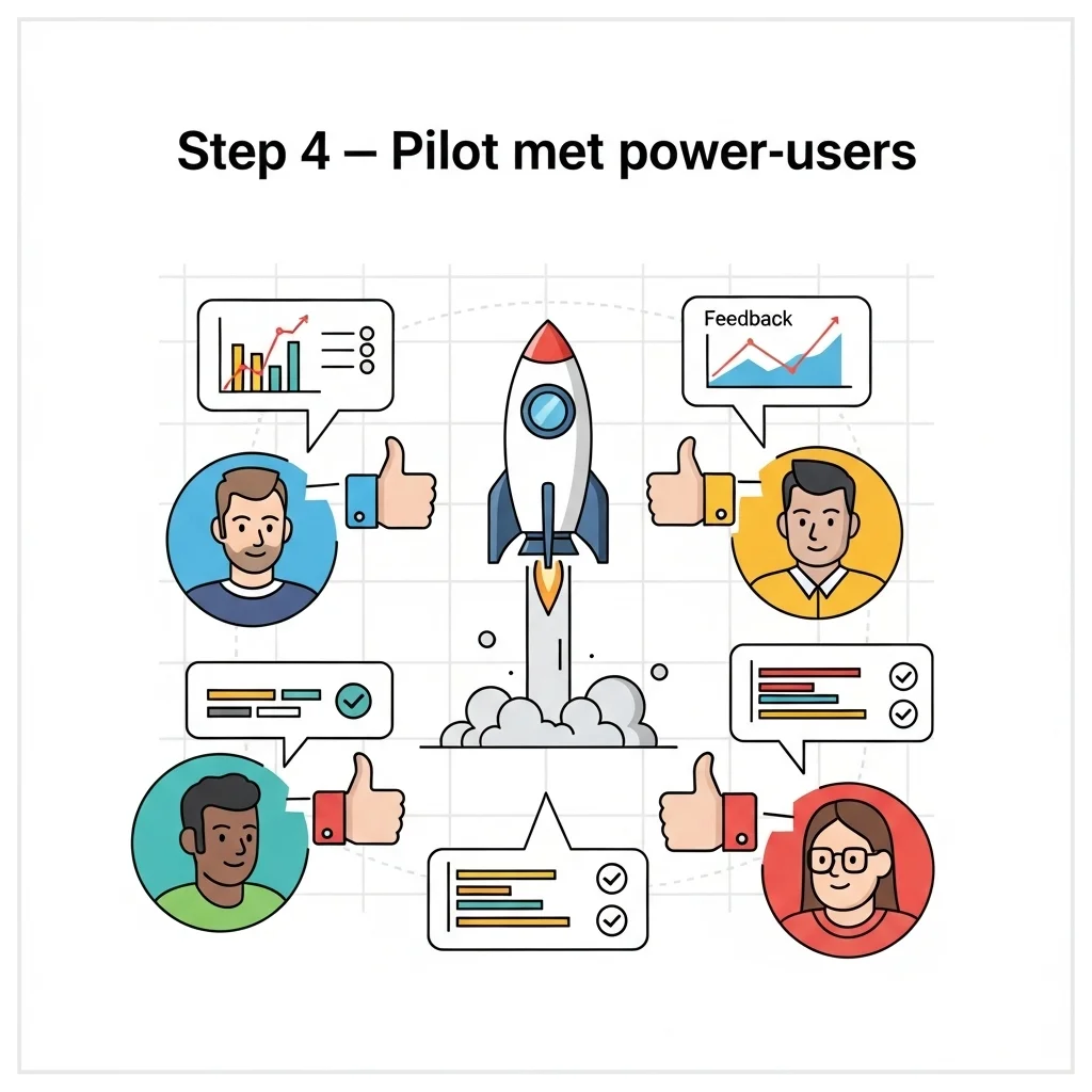 Stap 4: Pilotfase met key-users