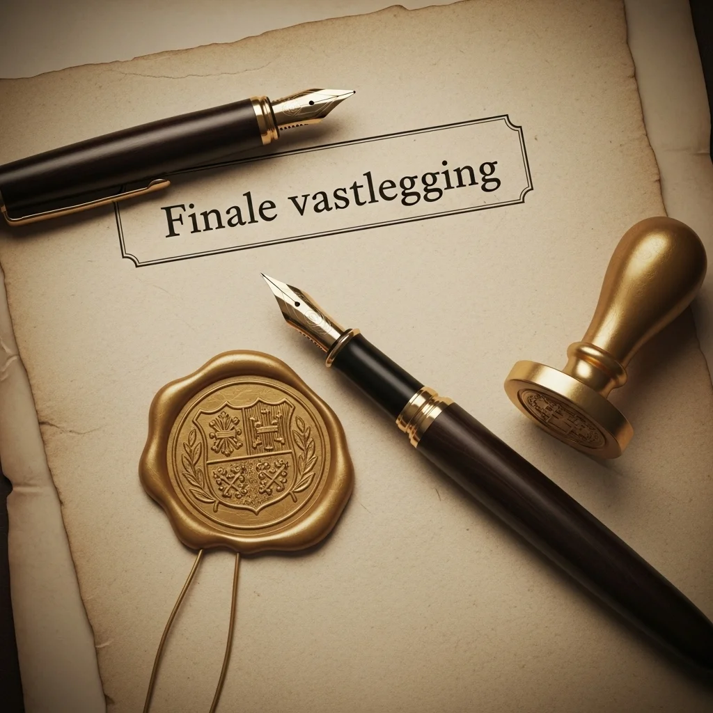 Stap 5 – Finale vastlegging