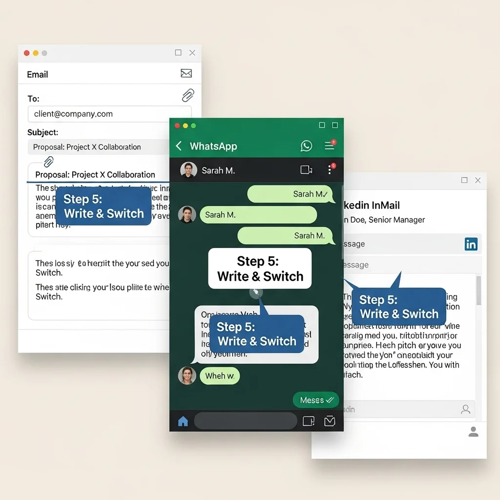 Stap 5 – Schrijf & schakel.