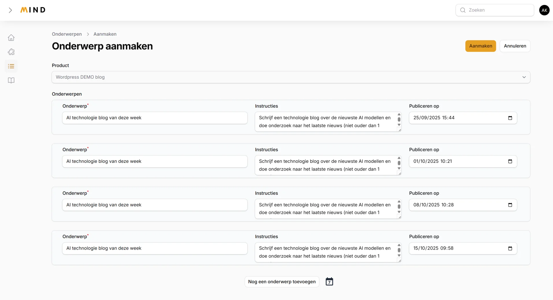 Jouw volgende blog begint op ons AI platform.