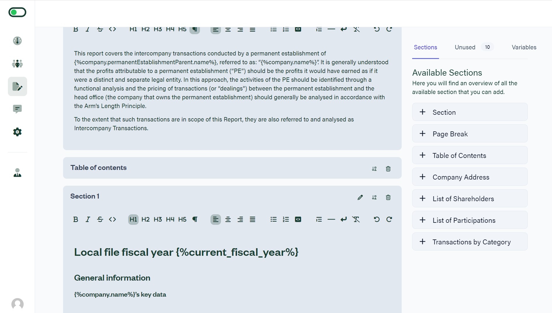 Transfer Pricing SAAS platform